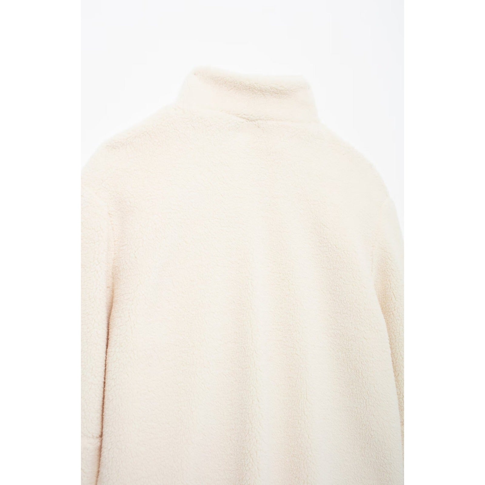 Wholesale Autumn and Winter New Solid Color Languid Style Lambswool Turtleneck Coat